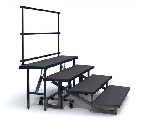 4 tier mobile folding choral risers