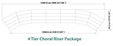 4 Tier Choral Riser System- 42' Long (fits 100 to 124 People)