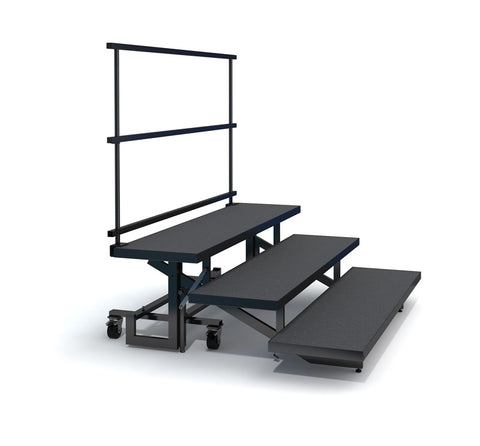 3 Tier Mobile Folding Choral Risers