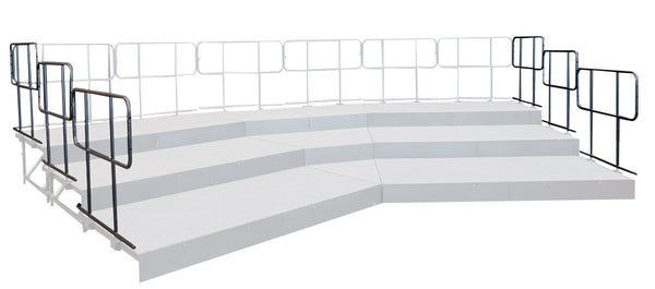 Side Guard Rails for 3 Tier Seated Riser System