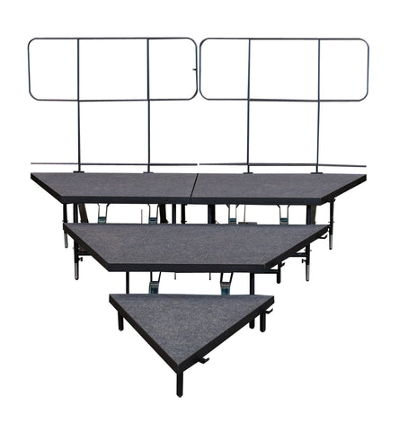 Guardrail for 4 ft  3Tier Wedge Riser at 24" High