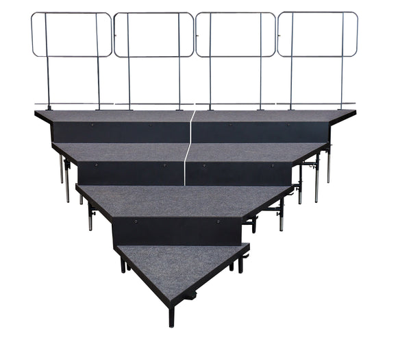 4 Tier Descending ChairStop Package for Wedged Seated Risers