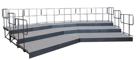 3 Tier Side Guardrail Packagefor Seated Risers- 2 pack