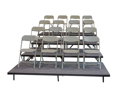 4 TIER STRAIGHT SEATED RISERS