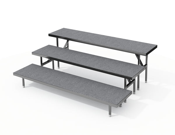 3 TIER STRAIGHT CHORAL RISERS - Riser Connections not Included