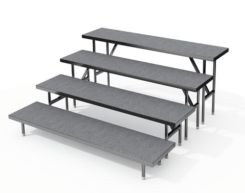 4 TIER STRAIGHT CHORAL RISERS