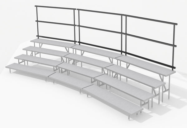 Rear Guard Rails for 4 Tier Choral Riser System