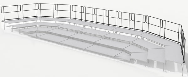 Re Line Riser Guard System Rear Guard Rails for 3 Tier Seated Riser System – Choralrisers.com